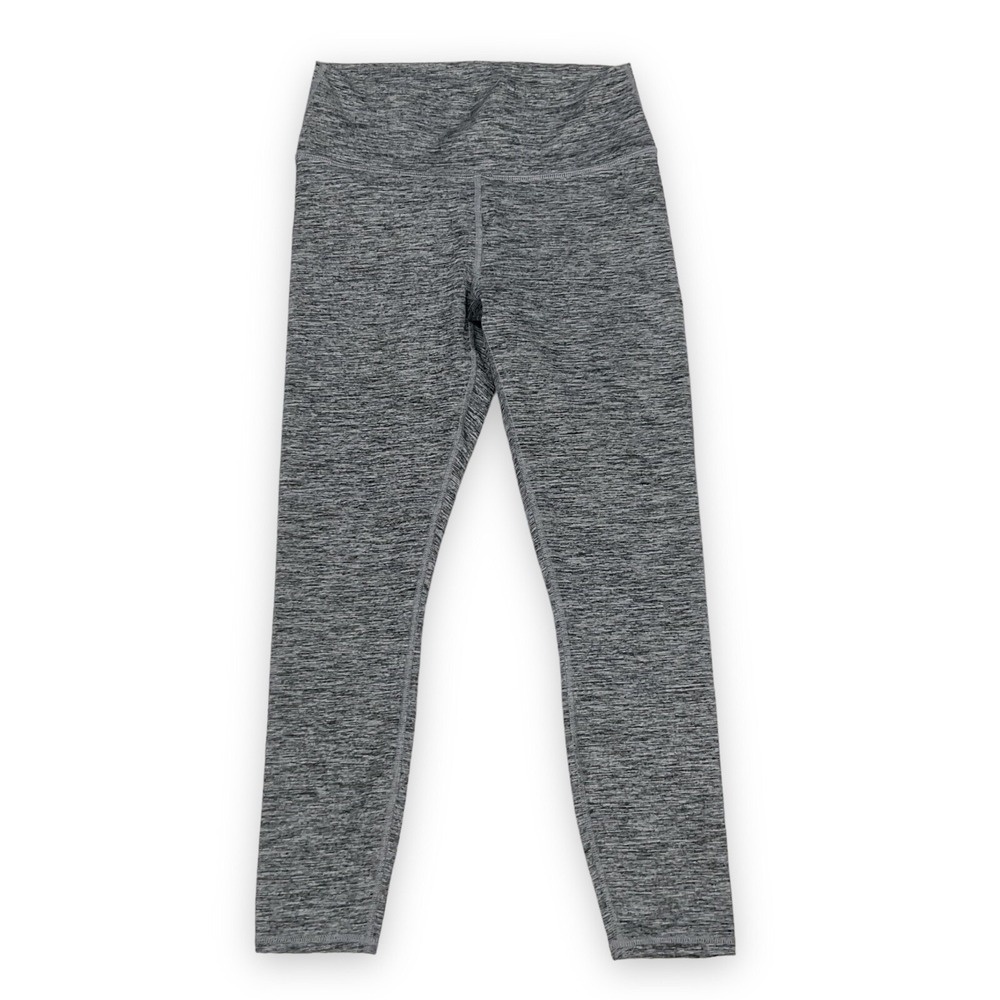 Fabletics Leggings Womens Medium Gray High Waisted Crop Stretch Gym